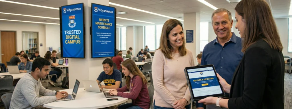 Educational Institution website maintenance ensuring security and reliable student access