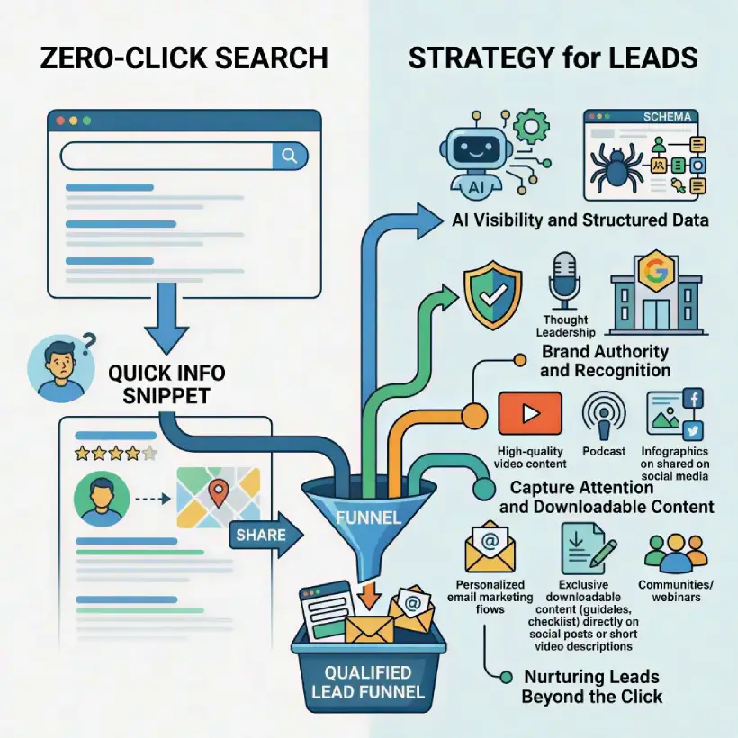 Zero-click search example showing answers without website visits