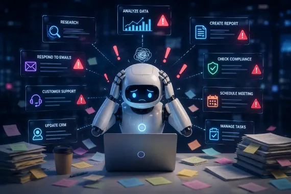 AI agent overwhelmed by multiple business tasks