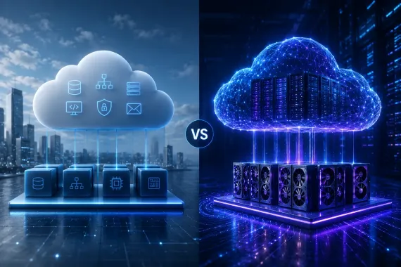 Neocloud and traditional cloud infrastructure comparison for AI computing