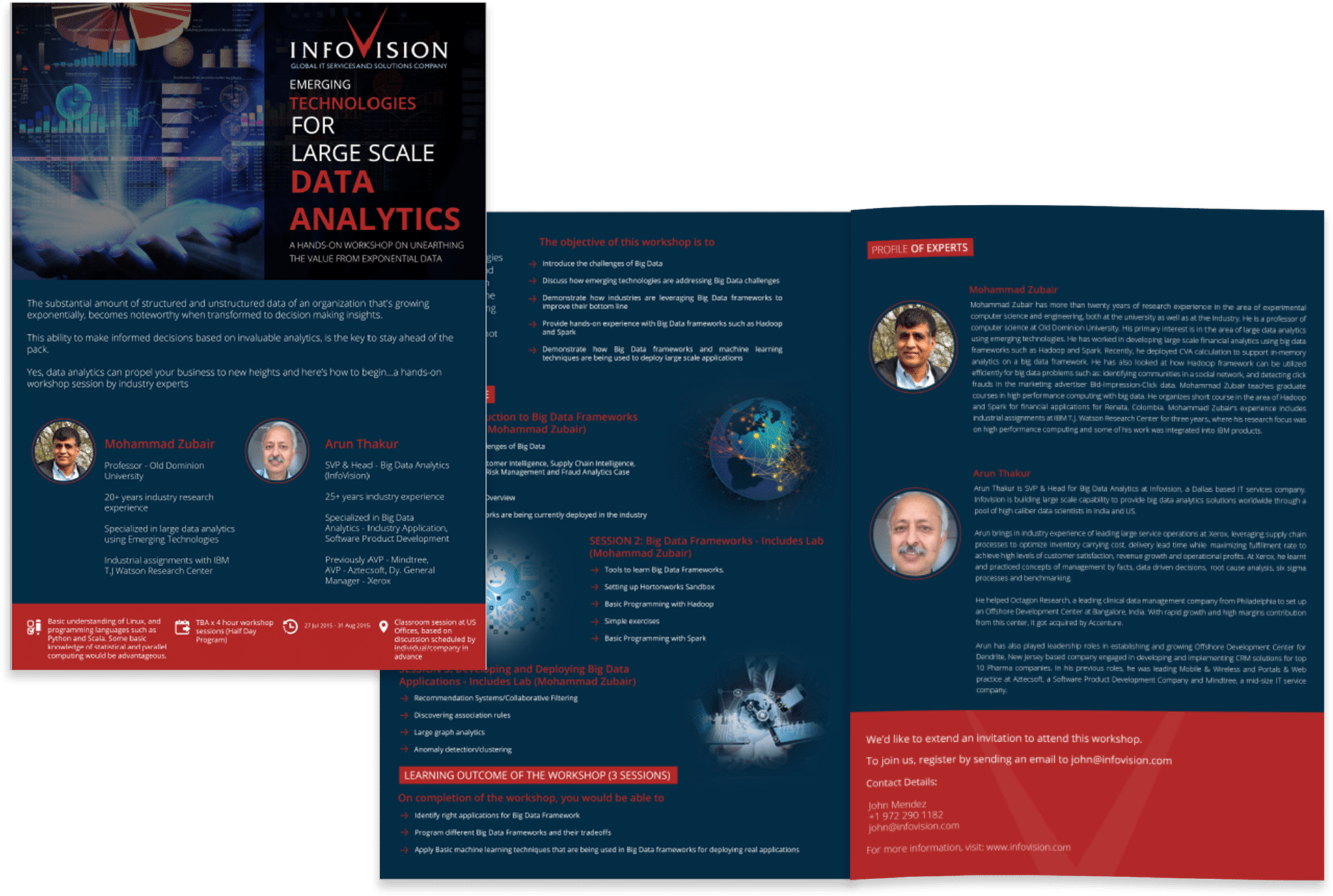 Brochure Designed for Infovision for its Data Analytics Bangalore