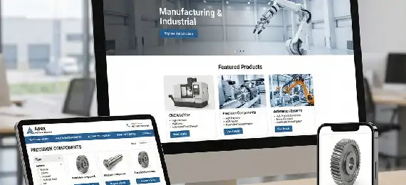 Industrial website design for engineering companies