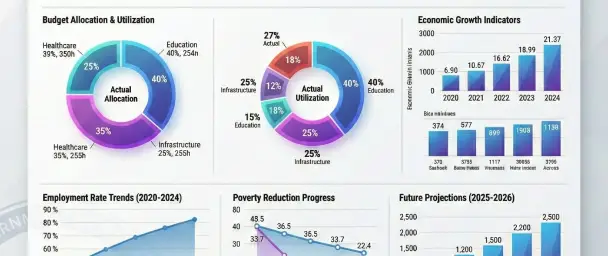 Government programme impact report design with structured outcomes and data