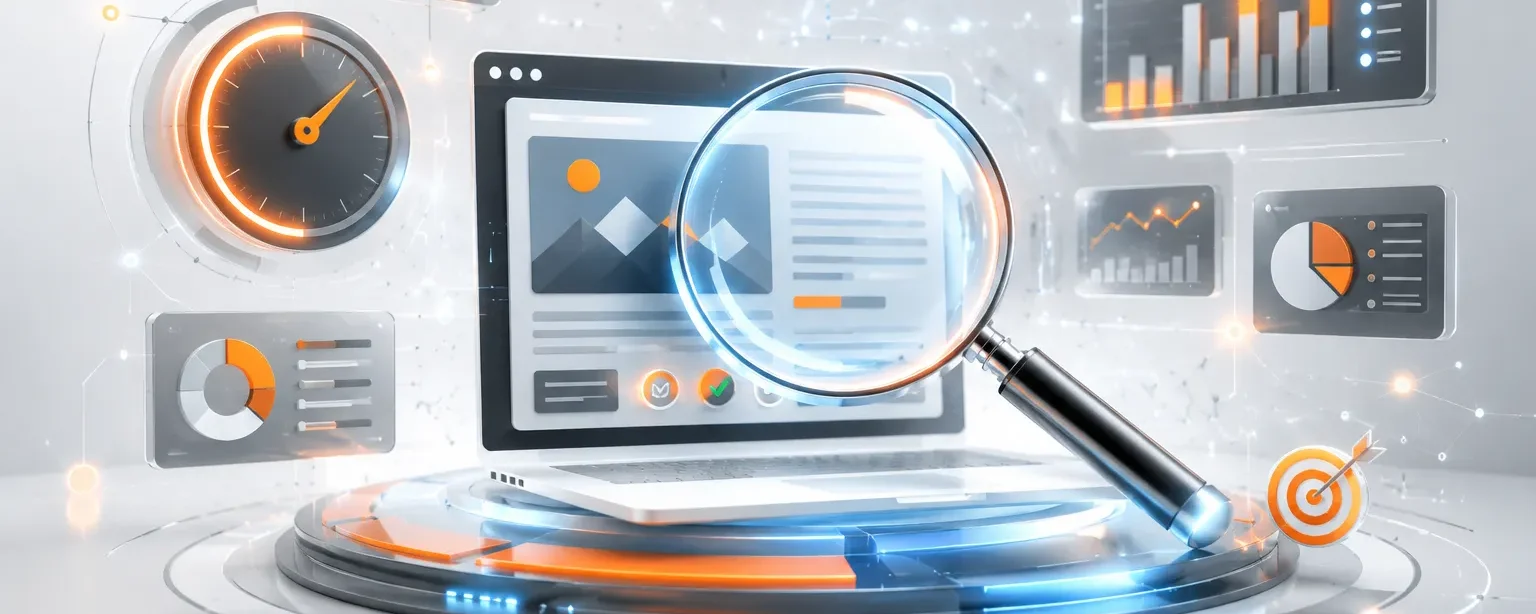 AI-driven website audit dashboard reviewing speed, SEO, performance, and technical health AI-driven website audit dashboard reviewing speed, SEO, performance, and technical health