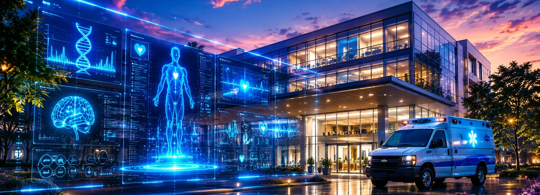 AI-powered healthcare website design for modern hospitals