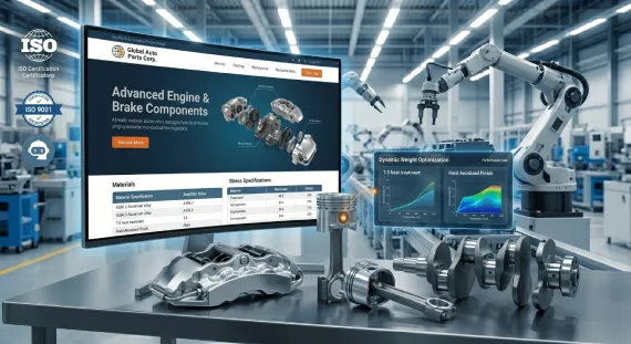 B2B manufacturing website showcasing automotive parts production capabilities B2B manufacturing website showcasing automotive parts production capabilities