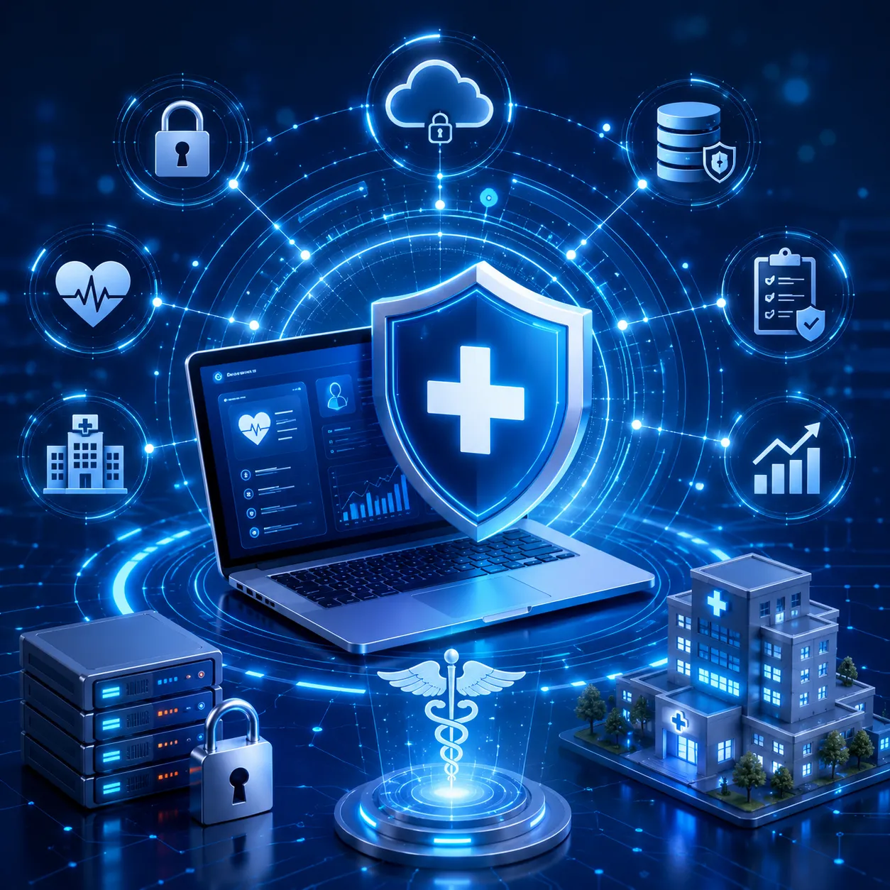 Healthcare website protection with AI security and compliance