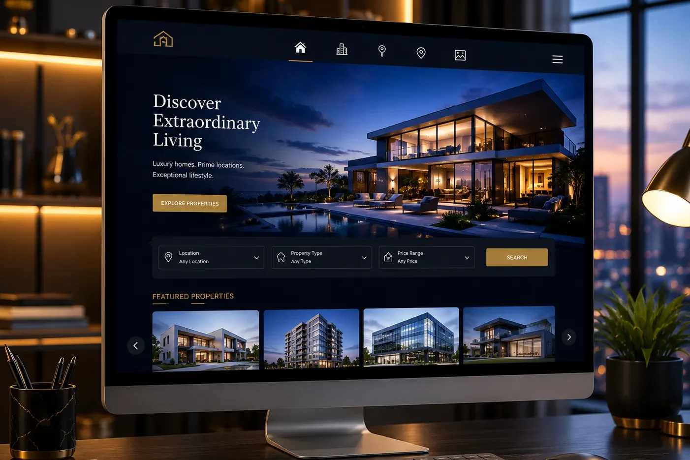 High-performance real estate website optimized for property marketing and lead generation.
