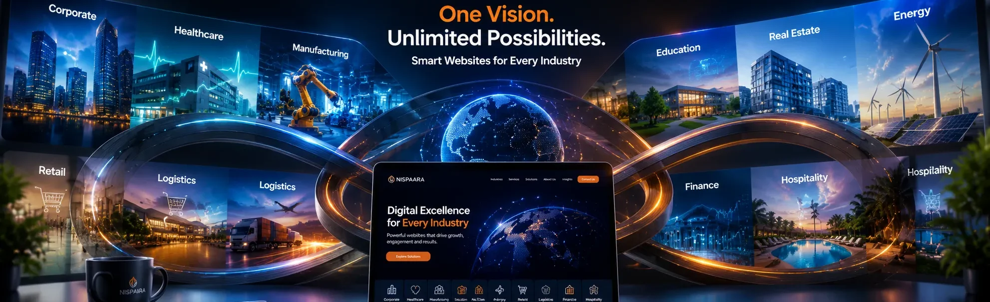 Professional corporate website design platform highlighting AI-ready digital solutions across multiple industries and business sectors. Professional corporate website design platform highlighting AI-ready digital solutions across multiple industries and business sectors.