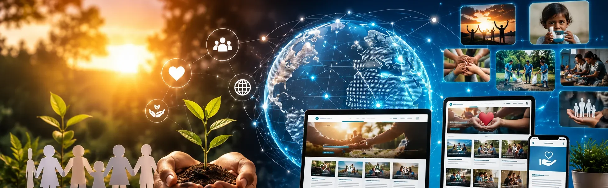 Strategic AI-powered NGO website ecosystem