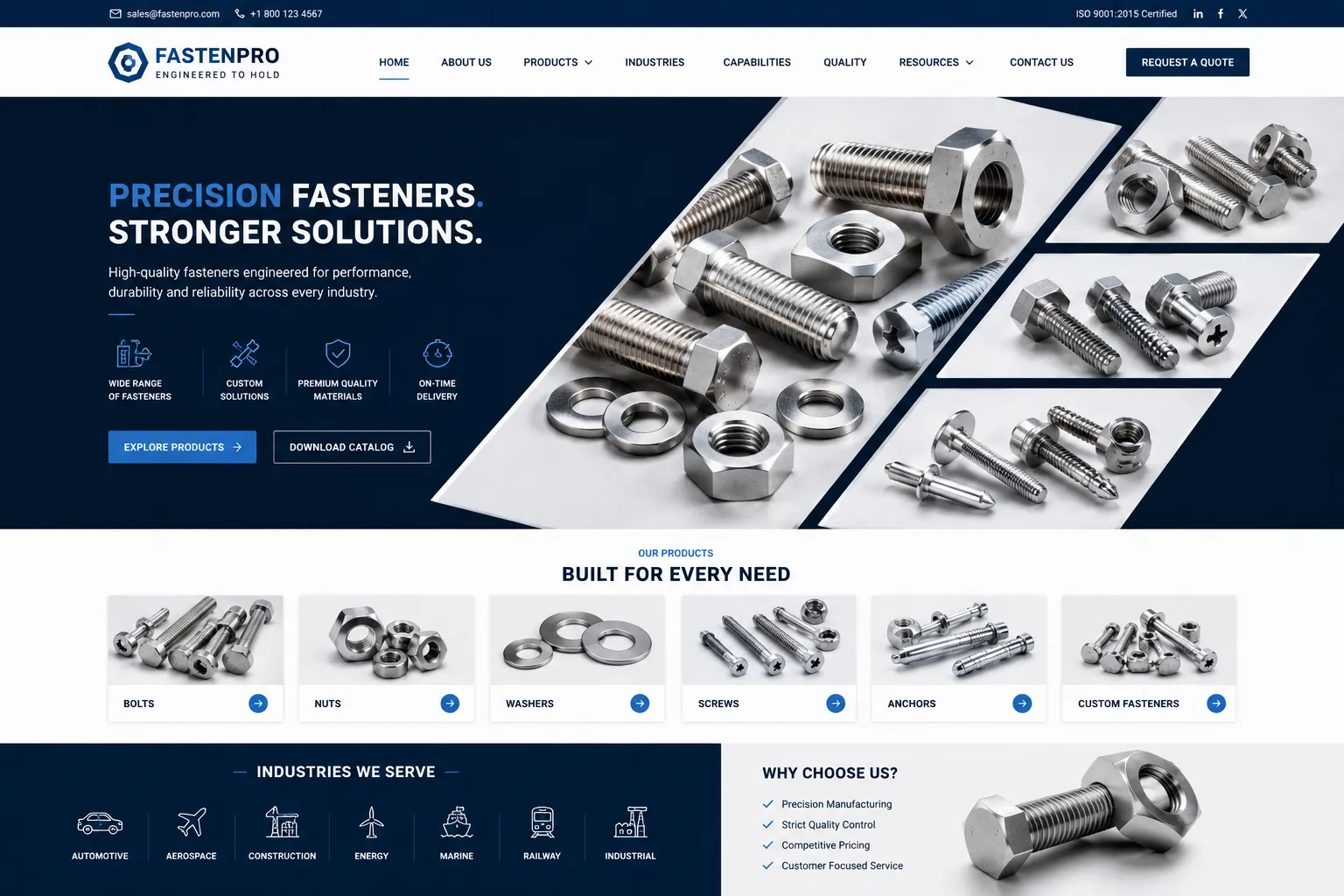 Best Fastener Manufacturers website designs Best Fastener Manufacturers website designs