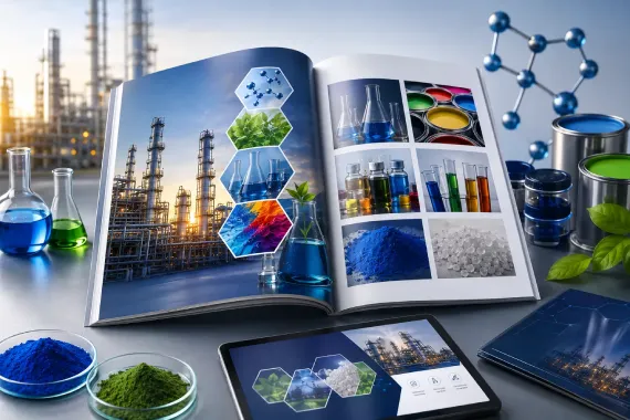 Chemical product catalogue and corporate publication design Chemical product catalogue and corporate publication design