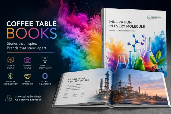 Coffee table book design for chemical manufacturing brands Coffee table book design for chemical manufacturing brands
