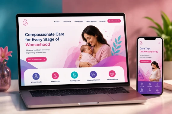 Corporate presentation design for women's healthcare organizations