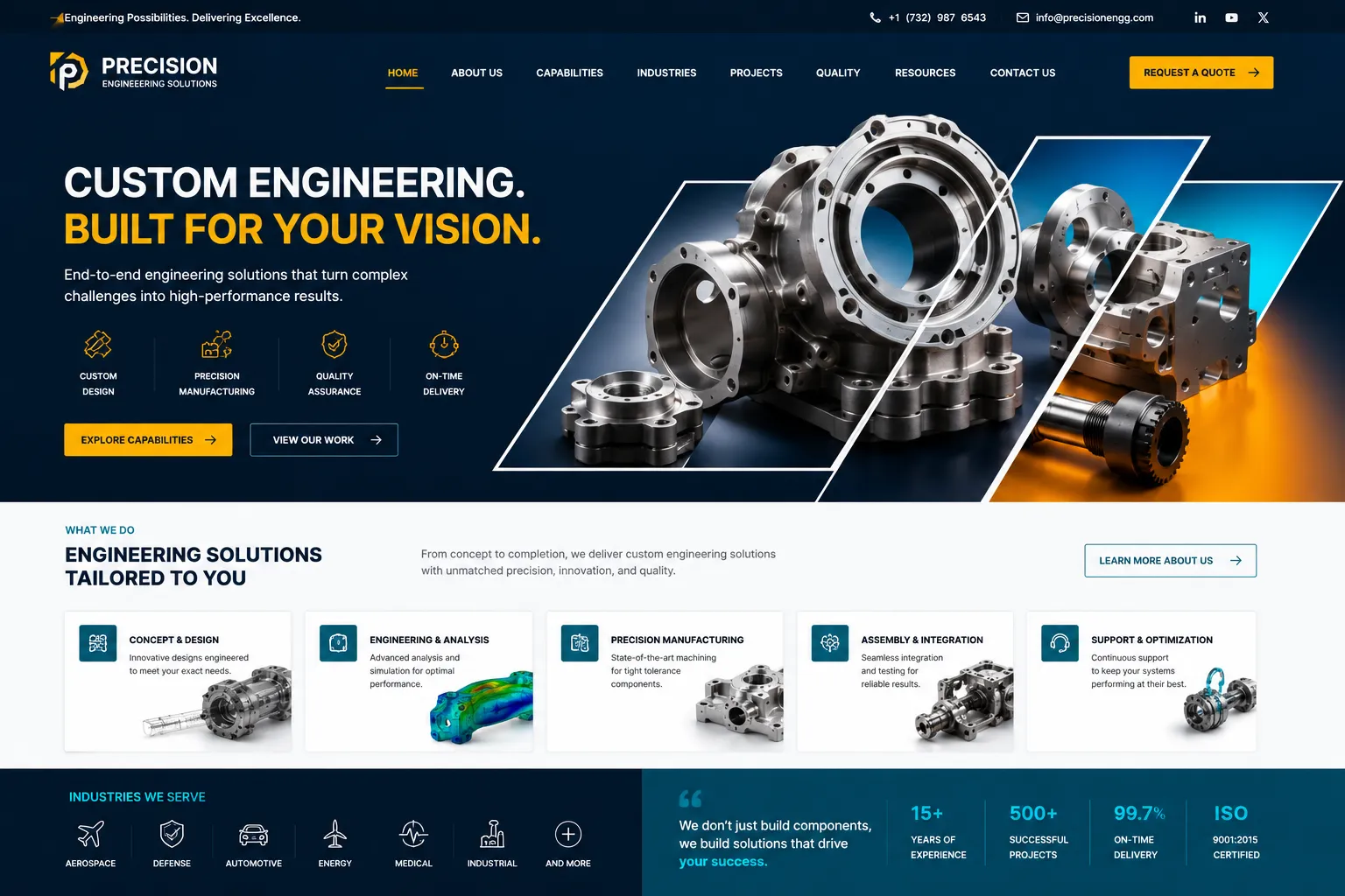 Custom Engineering Companies website design Custom Engineering Companies website design