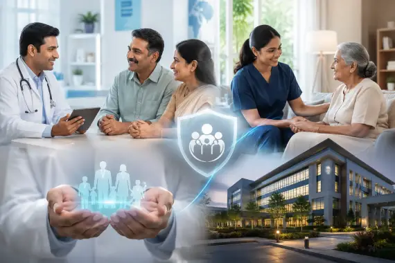 Doctor and home healthcare provider consulting on patient communication solutions Doctor and home healthcare provider consulting on patient communication solutions