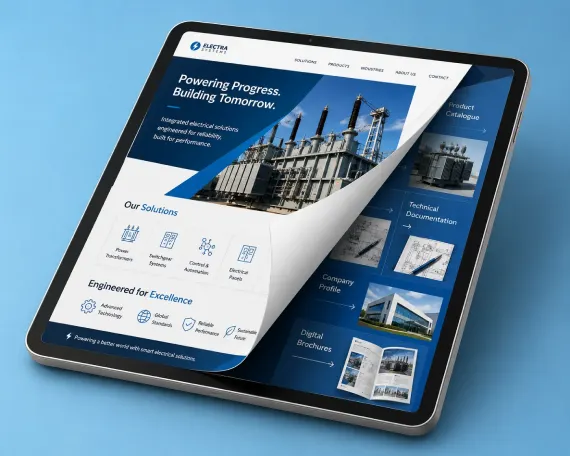 Interactive digital publication and website design for electrical equipment manufacturers Interactive digital publication and website design for electrical equipment manufacturers