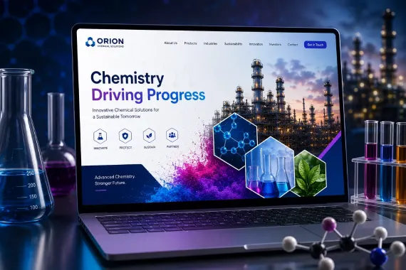 Modern website development for chemical manufacturers Modern website development for chemical manufacturers
