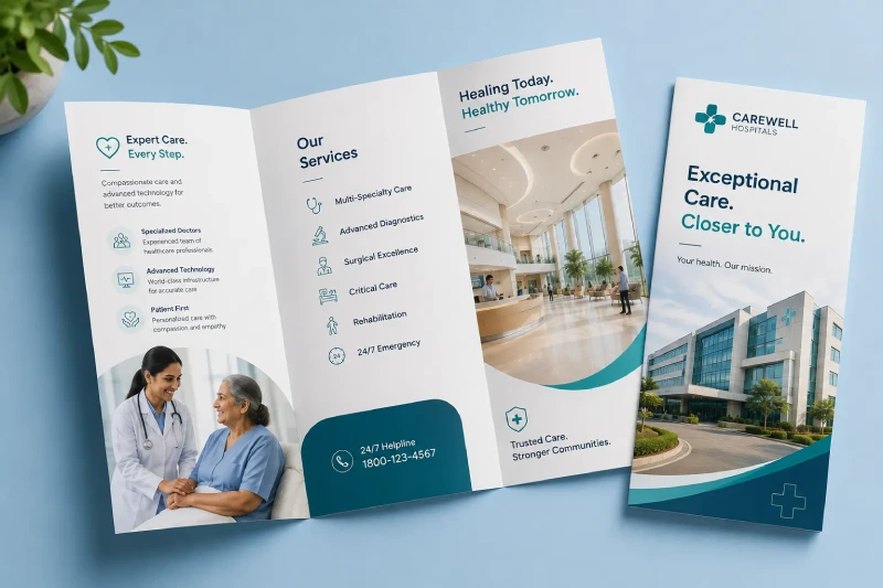 Professional healthcare brochure design for hospital communication and patient engagement Professional healthcare brochure design for hospital communication and patient engagement