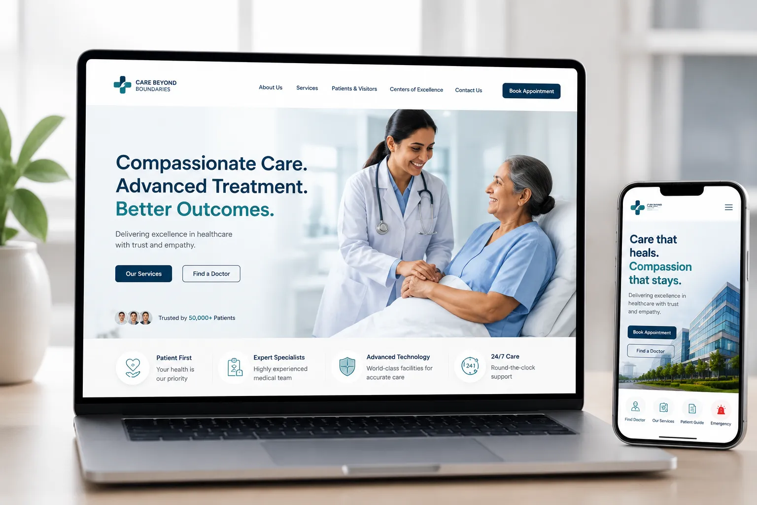 Responsive healthcare website design for hospitals and healthcare organizations Responsive healthcare website design for hospitals and healthcare organizations