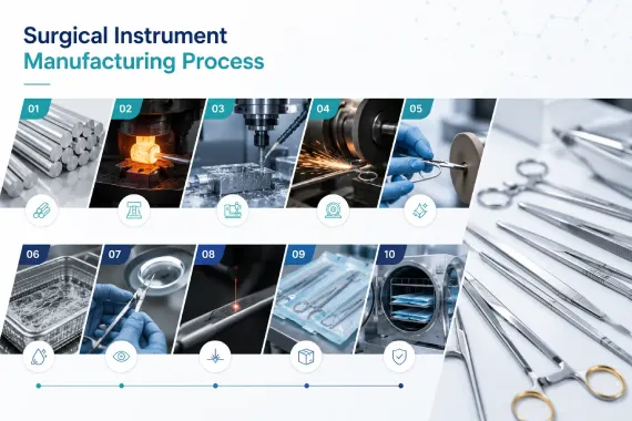 Surgical instrument manufacturing process visual communication Surgical instrument manufacturing process visual communication