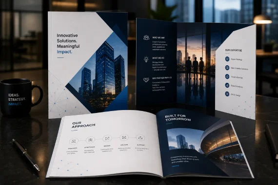 Corporate brochure and company profile design for IT and software businesses Corporate brochure and company profile design for IT and software businesses