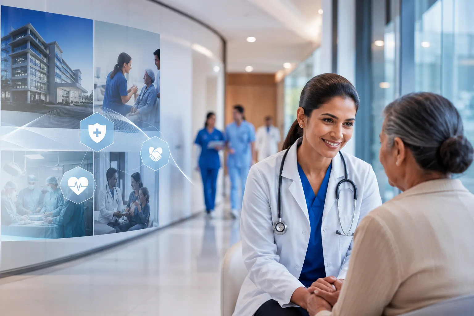 Doctor building patient trust through compassionate healthcare communication Doctor building patient trust through compassionate healthcare communication