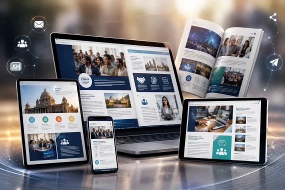 Interactive digital publications for association member communication