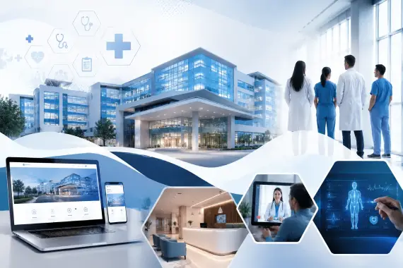 Modern healthcare branding, hospital website and digital communication solutions Modern healthcare branding, hospital website and digital communication solutions