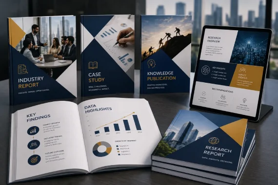 Research reports, industry case studies and knowledge publication design services Research reports, industry case studies and knowledge publication design services
