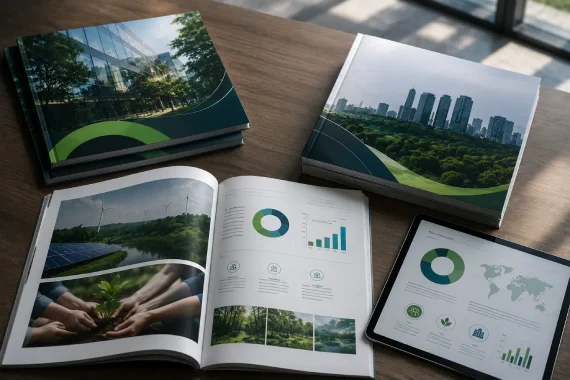 Technology company annual report and ESG report design services
