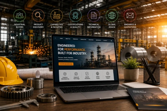 Manufacturing website designed for B2B industrial buyers Manufacturing website designed for B2B industrial buyers